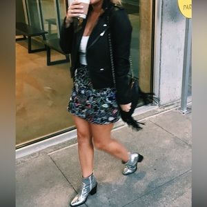 Zara Embroidered Mini Skirt